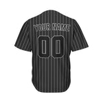Custom Sublimation Black Pinstripe Baseball Jersey