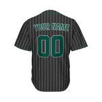 Custom Sublimation Black Pinstripe Baseball Jersey