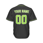 Custom Sublimation Black Pinstripe Baseball Jersey