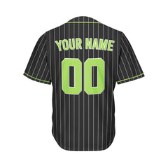 Custom Sublimation Black Pinstripe Baseball Jersey