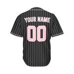 Custom Sublimation Black Pinstripe Baseball Jersey