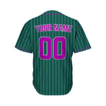 Custom Sublimation Deep Green Pinstripe Baseball Jersey