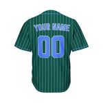 Custom Sublimation Deep Green Pinstripe Baseball Jersey