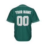Custom Sublimation Deep Green Pinstripe Baseball Jersey