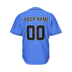 Custom Sublimation Royal Blue Pinstripe Baseball Jersey