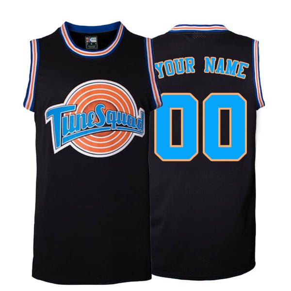 custom space jam tune squad black basketball jersey for adult youth and baby