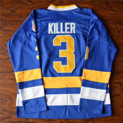 Dave 'Killer' Carlson #3 Slap Shot Charlestown Chiefs Ice Hockey Jersey