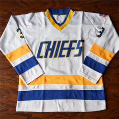 Dave 'Killer' Carlson #3 Slap Shot Charlestown Chiefs Ice Hockey Jersey Jersey One