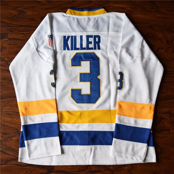 Dave 'Killer' Carlson #3 Slap Shot Charlestown Chiefs Ice Hockey Jersey Jersey One