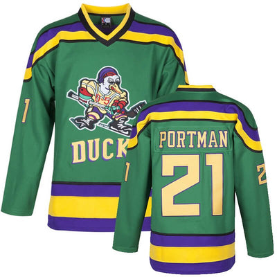 Dean Portman #21 Vintage Mighty Ducks Hockey Jersey