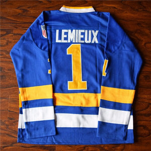 Denis Lemieux #1 Slap Shot Charlestown Chiefs Ice Hockey Jersey