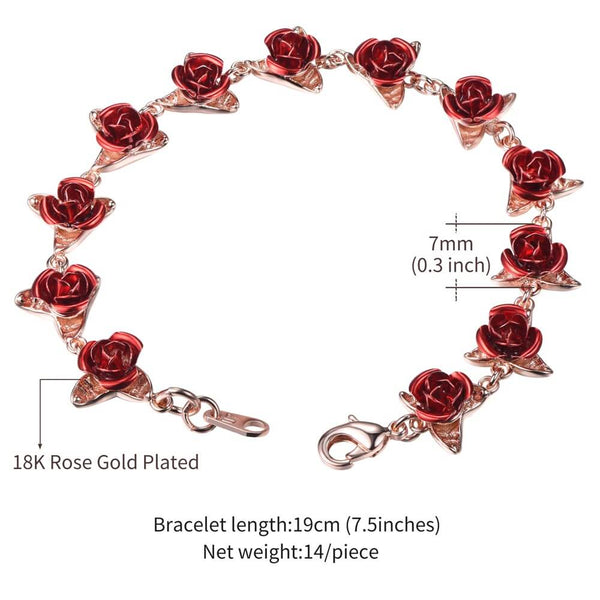 Dozen Rose Bracelet - 18K Rose Gold Plated Jersey One