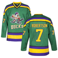 Dwayne Robertson 7 Mighty Ducks Movie Ice Hockey Jersey JERSEY ONE thumbnail