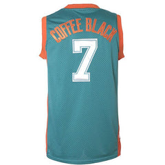 Michigan Flint Tropics Coffee Black 7 semi pro movie basketball jersey for men back