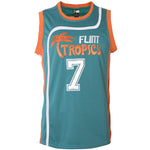 Flint Tropics Coffee Black 7 semi pro basketball jersey for men front thumbnail