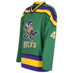 Fulton Reed #44 Mighty Ducks Movie Hockey jersey 3/4 view thumbnail