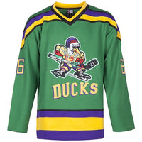 Gordon Bombay #66 green Mighty Ducks Ice Hockey Jersey front thumbnail