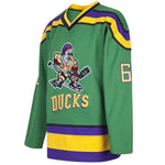 Gordon Bombay #66 green Mighty Ducks Ice Hockey Jersey for men 3/4 view thumbnail