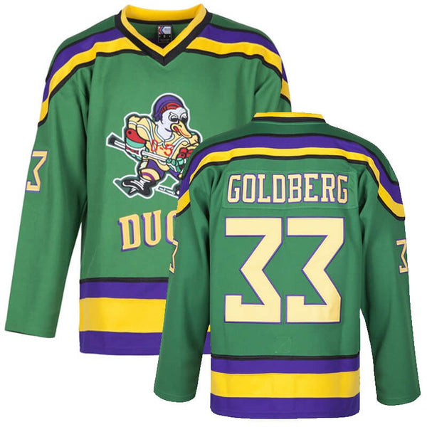 greg goldberg #33 Mighty Ducks D1 Movie Hockey jersey for men