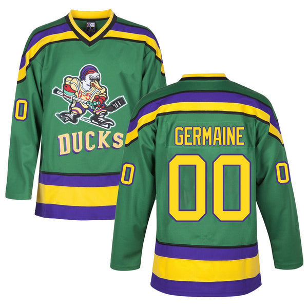 Guy Germaine 00 Mighty Ducks Movie Ice Hockey Jersey JERSEY ONE