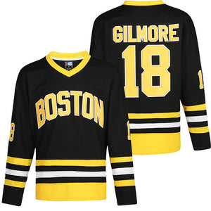 mens Boston Bruins Happy Gilmore Jersey in black and yellow