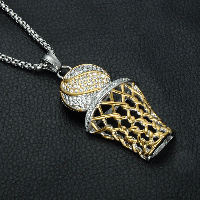 Hip Hop Basketball Pendant Necklace Jersey One