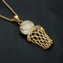 Hip Hop Basketball Pendant Necklace Jersey One