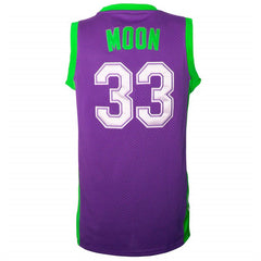 Jackie Moon #33 Flint Tropics Purple Basketball Jersey - Back View