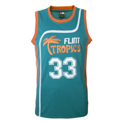 Jackie Moon #33 Flint Tropics Green Basketball Jersey - Front View