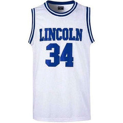 Jesus Shuttlesworth #34 Lincoln High School White Basketball Jersey - Front View