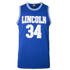 Jesus Shuttlesworth #34 Lincoln High School Blue Basketball Jersey - Front View