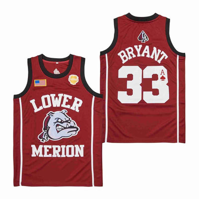 Kobe Bryant 33 Lower Merion High School White Basketball Jersey - Kitsociety