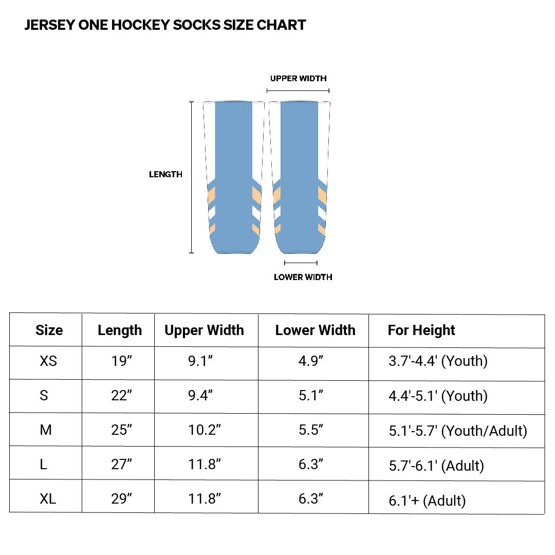 Light Blue Hockey Practice Socks for Men & Youth