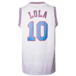white looney tunes lola tune squad jersey color white back