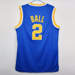 men's Lonzo Ball UCLA Bruins College Throwback Basketball Jersey blue - back view
