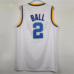 men's Lonzo Ball UCLA Bruins College Throwback Basketball Jersey white - back view