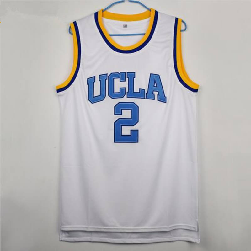 men's Lonzo Ball UCLA Bruins College Throwback Basketball Jersey white - front view