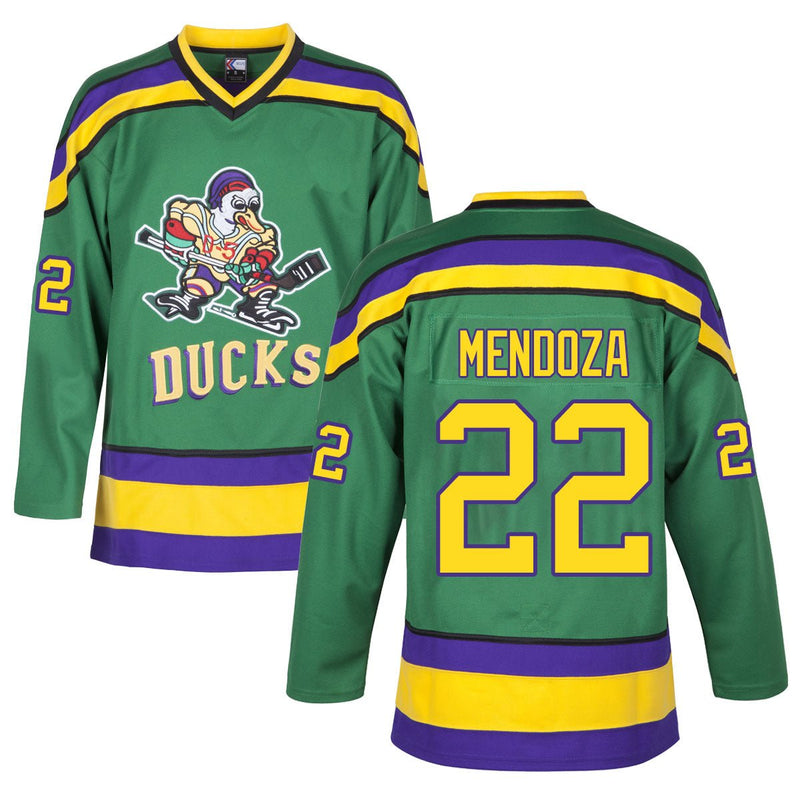 Luis Mendoza 22 Mighty Ducks Movie Ice Hockey Jersey JERSEY ONE