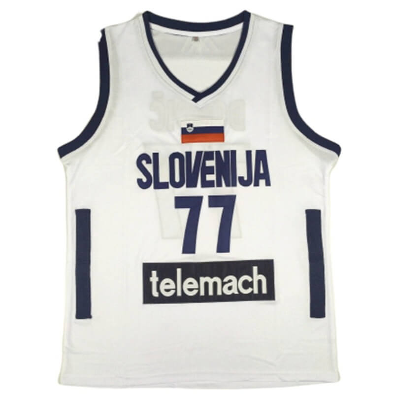 Luka Doncic Slovenia Euroleague #77 Jersey Basketball Jersey Jersey One