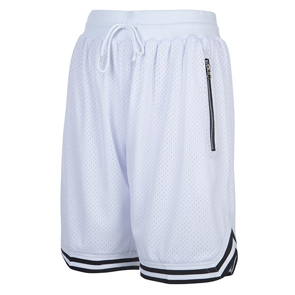 Men&#39;s Mesh Basketball Shorts with Zipper Pockets Jersey One