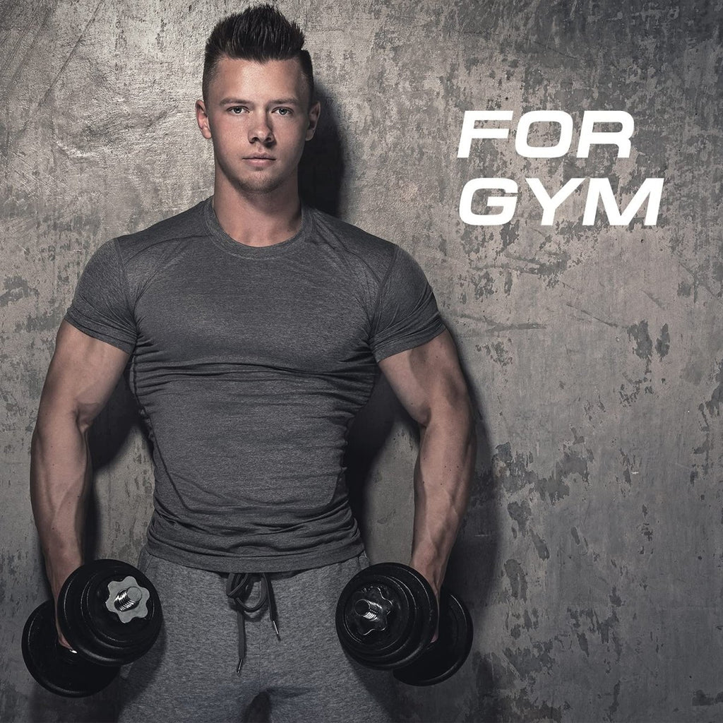 Mens Quick Dry T-Shirts, Moisture Wicking Athletic Gym Workout Short Sleeve Crew-Neck Tee Jersey One