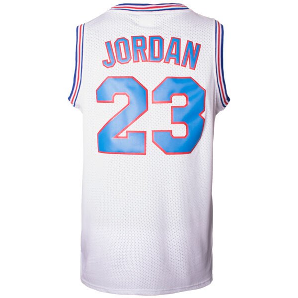Michael Jordan #23 Tune Squad White Jersey - Back View with Stitched Name and Numbers