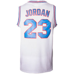 Michael Jordan #23 Tune Squad White Jersey - Back View with Stitched Name and Numbers
