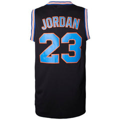 Michael Jordan #23 Tune Squad Black Jersey - Back View with Stitched Name and Number 23