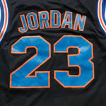 black Michael Jordan tune squad jersey back detail thumbnail