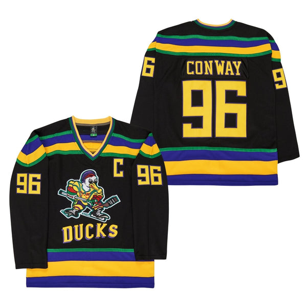 Mighty Ducks Movie Black Ice Hockey Jersey Jersey One