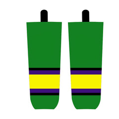 sublimation Mighty Ducks D1 Green Movie Ice Hockey Socks for men and youth