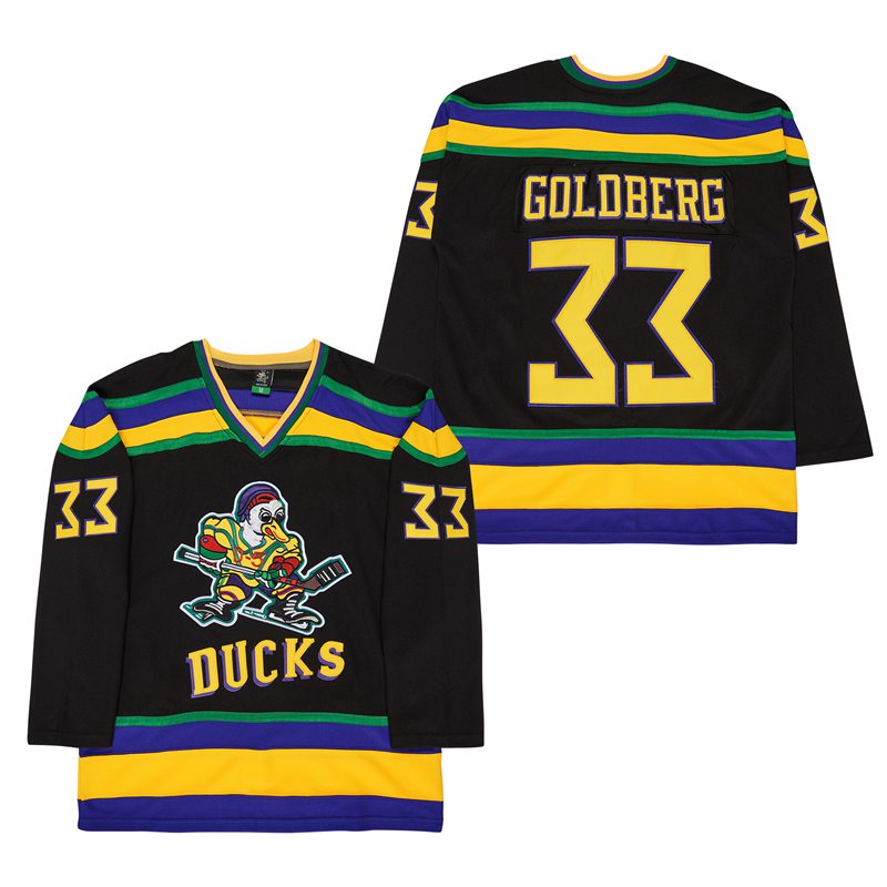 Mighty Ducks Movie Black Ice Hockey Jersey Jersey One