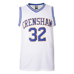 Monica Wright #32 White Crenshaw High School Basketball Jersey - Front View