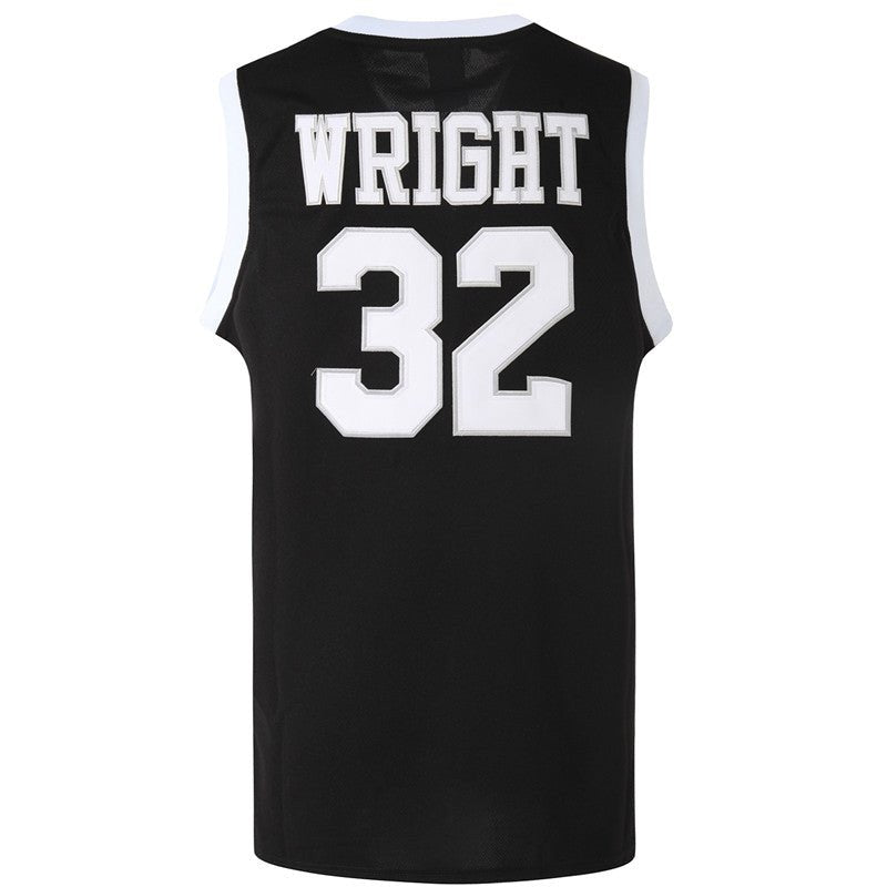 Monica Wright #32 Black Love and Basketball Jersey - Back View with Nameplate